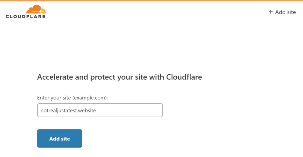 Cloudflare에 WordPress 웹 사이트 추가