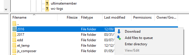 Baixando arquivos via FTP.