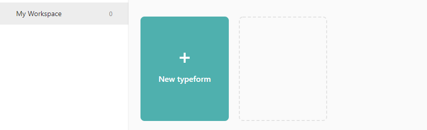 Crear un nuevo formulario Typeform.