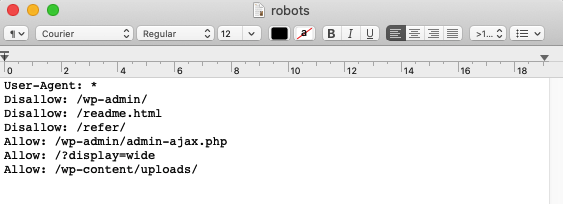 optimer WordPress robots.txt-fil: eksempel på filen